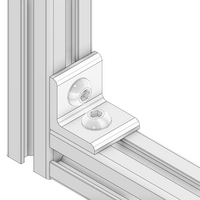 40-513-3 MODULAR SOLUTIONS ANGLE BRACKET<BR>30 SERIES 30MM TALL X 30MM WIDE W/HARDWARE